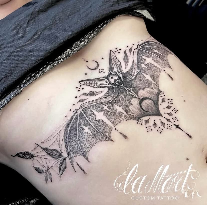 Go follow @lamort_tattoo new account • to join her mailing list for appointment information, email lamortcustomtattoo@gmail.com • #delicatetattoo #dotworktattoo #tattoosnob #leicestertattoo #leicester #totaltattoo #dotwork #blackworktattoo