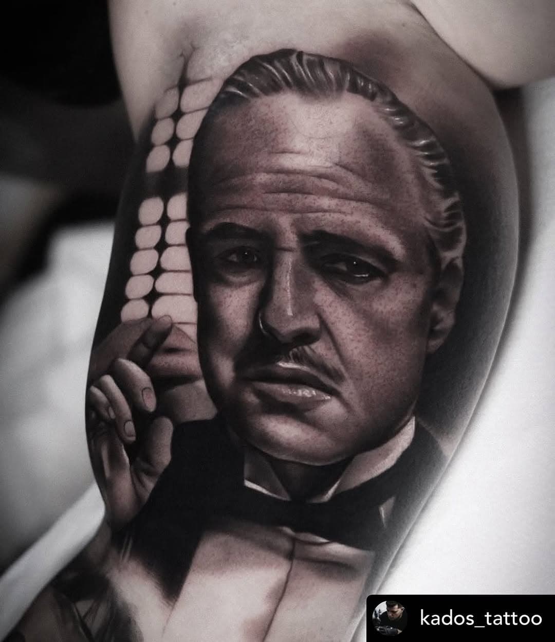 • @kados_tattoo Corleone para el amigo @rubenlz9 ! / realizado en @zoo_ink_tattoo  con productos @eztattoo_amazon