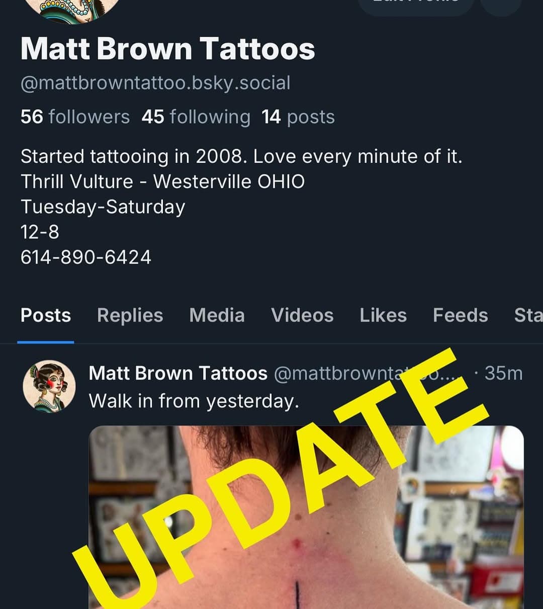 For most current work and up to date tattoo/art posting 👇
https://bsky.app/profile/mattbrowntattoo.bsky.social

I’m not deleting Instagram or anything I just will not be updating it with tattoo work.