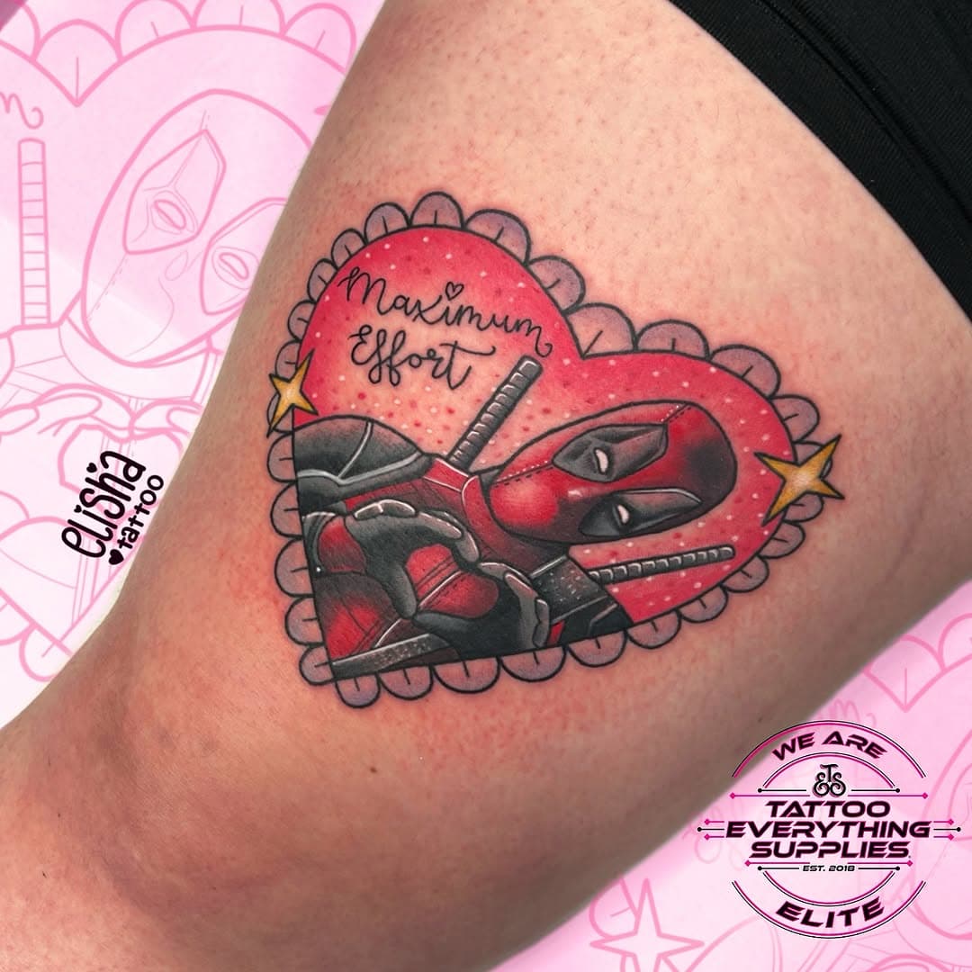 Had to post #deadpool to the grid! I had so much fun tattooing this for Amelia🫶🏼 I’m thinking I should draw up some Marvel/ DC goodness soon? 
If so who should I draw?

Message me to book in for something this cool💌

•
𝕊𝕥𝕦𝕕𝕚𝕠 @rapturetattooco 

𝕊𝕡𝕠𝕟𝕤𝕠𝕣𝕤 @skinjungleuk @tattooeverythingsupplies 

𝕌𝕤𝕚𝕟𝕘 @ttechofficial @dermaglotattoosuppliesuk @flowcolours.tattoo.ink @stencilhoney 
•

( #cutetattoos #colourfultattoos #deadpooltattoo #marvel #funtattoos #femaletattooartist #boldtattoos #marveltattoo #elishatattoo #uktattooartist )