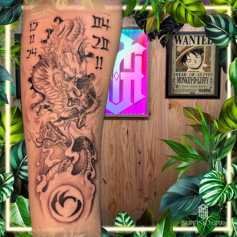 Tattoo of the day 💉🌿🏴‍☠️#tattoo #tatoo #tatouage #tatoués #ink #gannat #allier #auvergne #tattooshop #france #artiste #artistetatoueur #artistetatoeurfrançais #francetattoo #tattoogallery #art #realiste #realistetattoo #clermontferrand #vichy #manga #mangatattoo #tattoomanga #tattooart