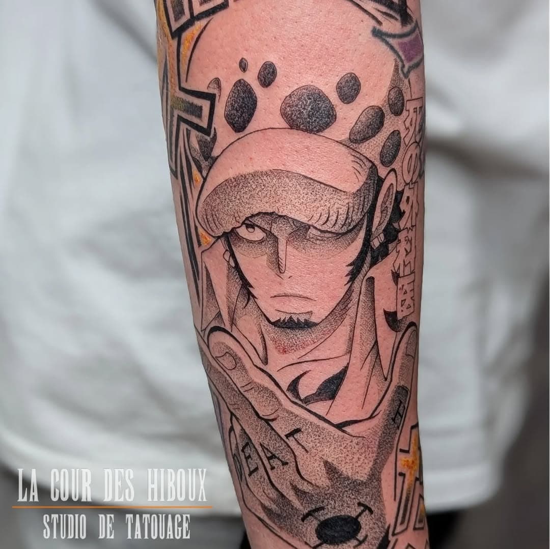 Trafalgar D Water Law.
•
Merci encore @mugi890
pour ce projet trop cool 

#onepiecetattoo #law #tattoist #tattoo #tattooartist # tatouage #tattooed #metz #saintavold #moselle #instagram #instapic #picoftheday #lorraine #colortattoo #anime #thanks 

@animemasterink 
@animetatto 
@itctattoopiercing @cheyenne_tattooequipment 
@probodysupply