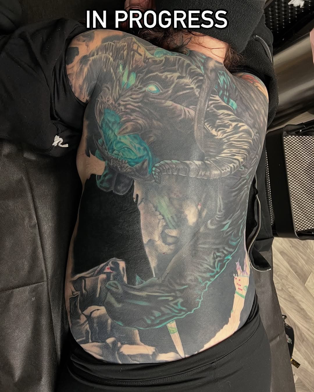 Fuzzy here, with just a little update lol. Been working on this back piece for awhile now. And now that we’ve gotten to where you can see where we’re headed I wanted to post it. Will hopefully be done completely in the next month or so. Thank you @brat.inks for the trust in this massive undertaking.
.
.

#mythtattoo #mythtattooeugene #mythtattoostudio @myth_tattoo_studio #kwadronmachine #starchildtattoo @rinsecup @_numb_skulled @star_child_tattoo @eternalink @electrumsupply @electrumsupply @fusion_ink  @bountypapertowels @drbronner #eugeneoregon #criticaltattoo  #eugenetattooartist #oregon #oregontattooartists #oregontattooartist @cityofeug @eugeneoregon @eugeneoregon_ @kwadron_usa @criticaltattoosupply @relyaidtattoosupply @nucleartattoosupply