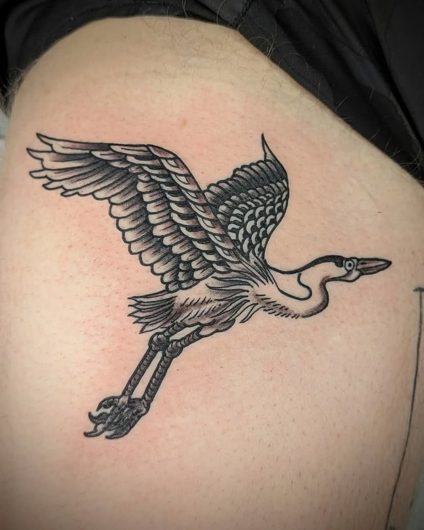 I love birds and I love making bird tattoos. Something about a heron in flight feels particularly majestic. There is a local baseball field where my son will have games at which they can be spotted overhead flying back and forth. I'm probably begging to be hit by a foul ball the way I stand and observe. 

Thanks for bringing me the fun project, Henry! I'm grateful for the opportunity and the freedom! 

Do any of you have any favorite birds?
.
.
.
#adrienmosesclark #tattoos #axeofkindnesstattoo #roc #rochester #ny #newyork #tattoo #art #amctattooartworks #AOKtattooROC #rochesterNY #black #lines #kindness #charity #community #tattooer #tattooartist #tattooart #rochestertattooartist