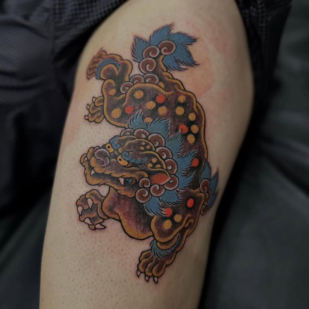 Karashishi (foo dog) one-shot by @joshcartertattoo