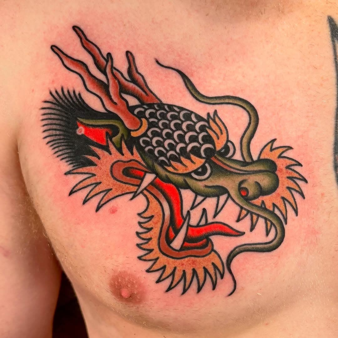 Coleman dragon; I’ll never get tired of this design! Head over to my website to fill out a booking request, www.mattbtattooing.com