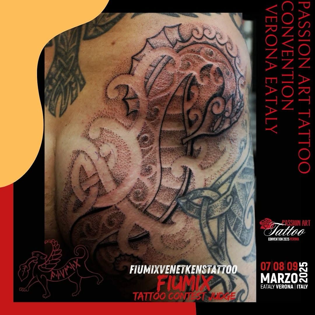 Fiumix by Venetkenstattoo, tattoo contest Judge, will be attending at Passion Art Tattoo Convention Verona 7/8/9 March 2025