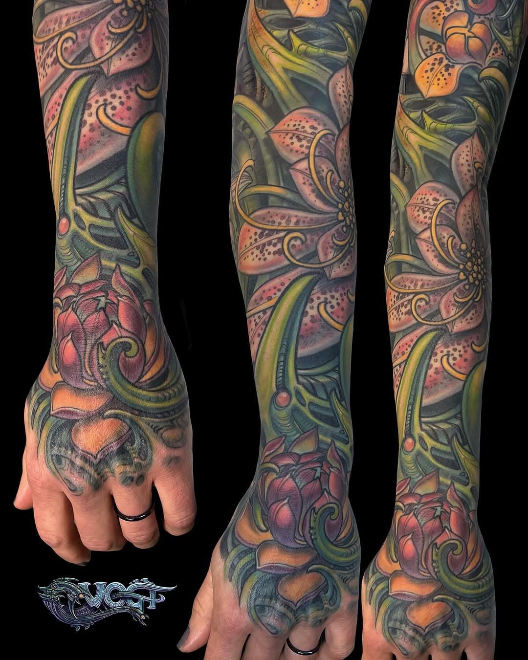 Really happy with how Nicole’s floral biomech sleeve is healing. One more session, and re-hitting those pesky knuckles and we’re done. Noticeable difference when done with @neumatattoomachines #biomech #bioorganic #biomechanical #artist #art #alien #scifi #scifiart  #milwaukeetattoo #tattooedwomen #tattooed #milwaukeetattooartist  #jasonvogt #jasonvogttattoo #tattoo #tattoos #tattooer #tattooartist #darkartists #linework #blackwork #ink #inked #wisconsintattooartist #tattoolife #tattooart #visionaryart #conceptart