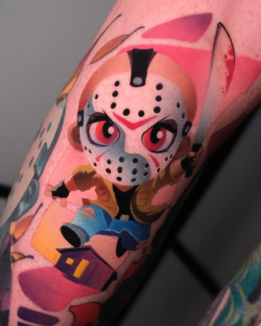 Chibi Jason for Jonas! Thank you, dude, for that mad ideas 🔪

#tattoo #tattoos #tatuointi #tatska #ink #inked #colortattoo #colortattoos #neotraditional #neotraditionaltattoo #neotrad #neotradtattoo #neotradeu #helsinki #finland #friday13thtattoo #jasonvoorheestattoo