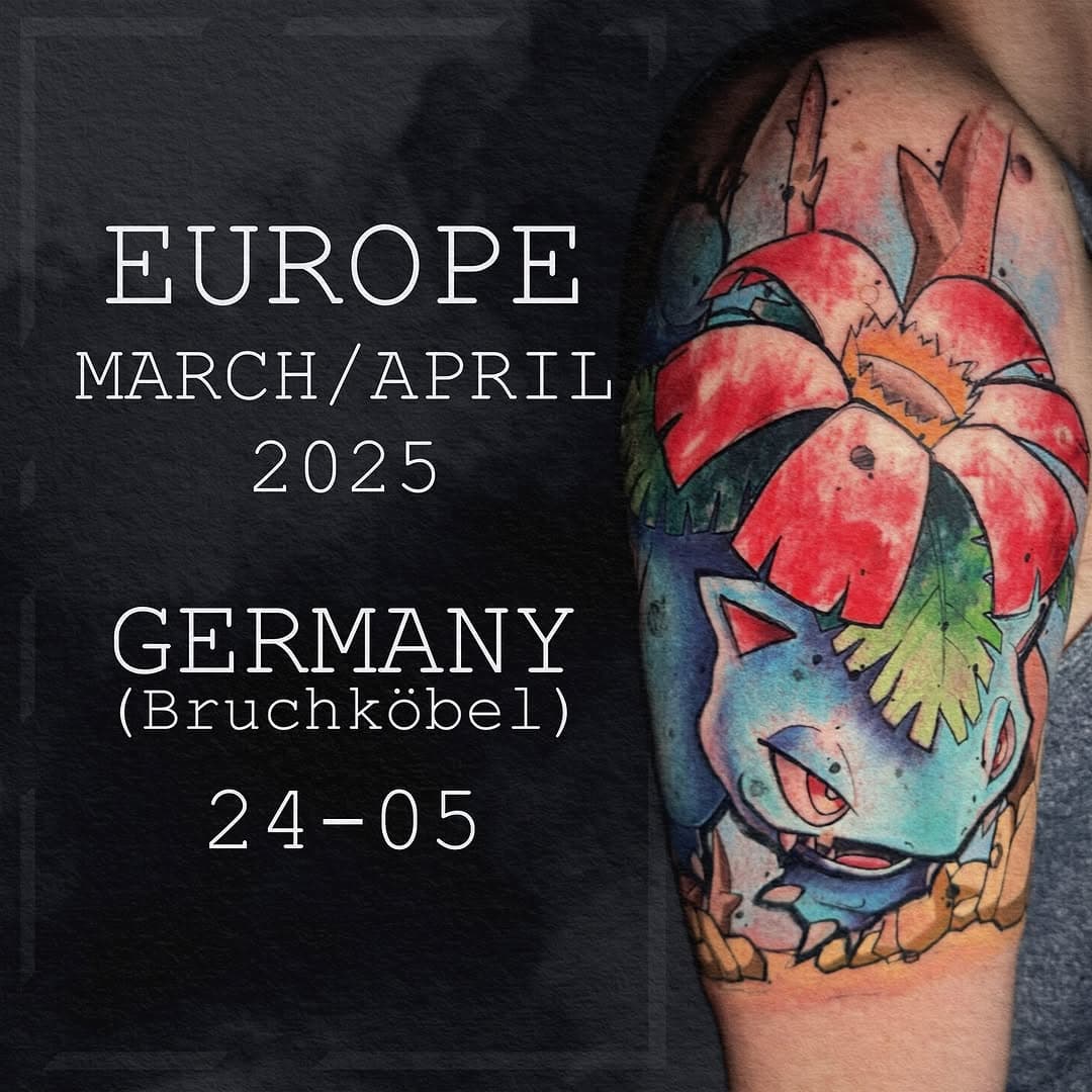 Hallo Leute!
Im MÄRZ und APRIL 2025 empfange ich, BrunoPlay, vom 24. bis 31. März und vom 1. bis 5. April wieder Gäste im @inkaholic_tattoo_ 
Wenn Sie Interesse an einem Tattoo von mir haben, wenden Sie sich bitte an @inkaholic_tattoo_ , um Ihren Termin zu vereinbaren!
Vielen Dank und bis bald!