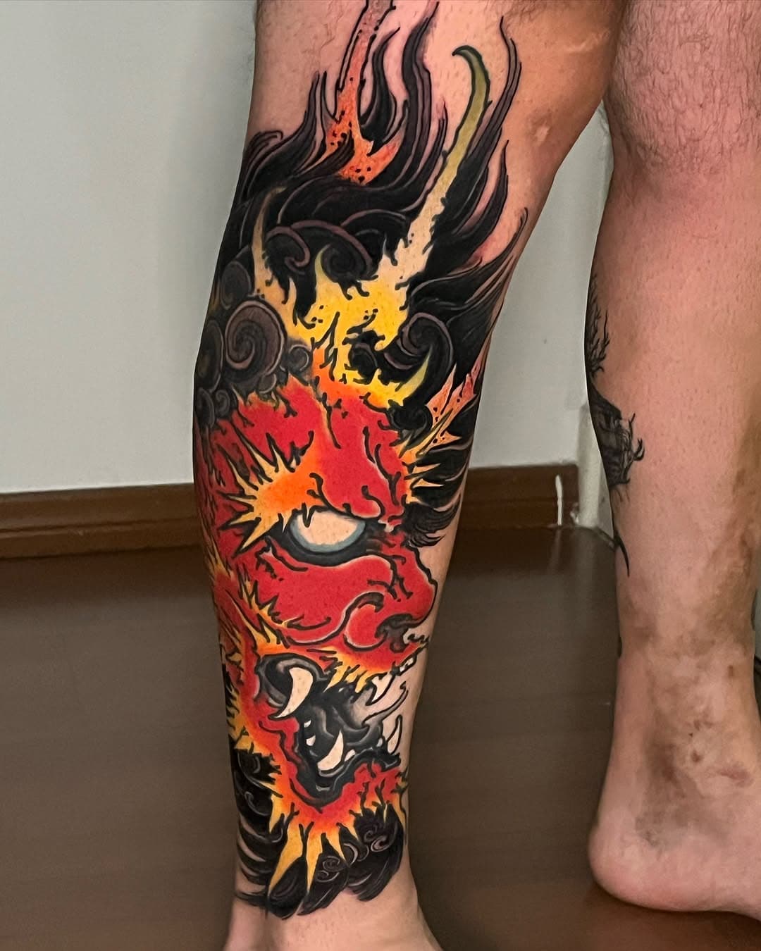 Oni tatuado em 2 sessões! Obrigado @bueno_themadhouse !