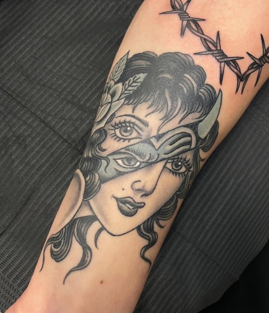 Tattoo by Hannah Edwards @sadgirltx who is at the shop TODAY til 7pm doing walk-ins. Slap on your galoshes and swim on in!
.
.
.
#devilgirltattoo #devilindisguise #devilindisguisetattoo #pinupheadtattoo - [x] #allsaintstattoo #allsaintsatx #allsaintstattooshop #allsaintstattoodowntown #allsaintsdowntown #downtownaustin #6thstreet #6thst #austintattooing #austintattoo #austintx #austintexas #atx #atxtattoo #austintattooartist #besttattoosinaustin #tattooshopnearme #walkinsdaily