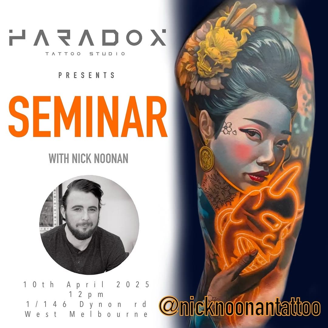 MELBOURNE!!!! The talented @nicknoonantattoo coming all the way from New Zealand to host a Seminar on the 10th April Thursday 12pm here at @paradoxtattoomelbourne !! 

DM me if you’re interested in securing your spot :))