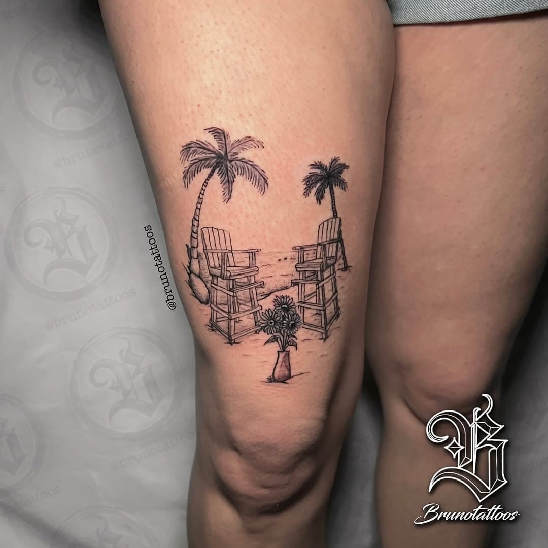 Some tattoos hold stories deeper than words can express. My returning client, Jessica, came in on her birthday to get this fine-line, black-and-gray beach scene—1000% customized to honor her dear friend who passed away. A truly emotional and meaningful piece, created to celebrate a beautiful friendship that will always live on.

Being part of moments like this is what makes tattooing so much more than just art. It’s about connection, love, and memories that last forever. I’m beyond grateful to do what I do and to create pieces that mean the world to my clients. Thank you, Jessica, for trusting me with this one.

Hope you guys like it! If you vibe with my work and want to schedule a free consultation, just send me a message here on Instagram—I’d love to create something special for you.

#FineLineTattoo #BlackAndGrayTattoo #MemorialTattoo #BeachSceneTattoo #CustomTattoo #TattooArtist #TattooWithMeaning #InLovingMemory #ForeverInInk #TattooArt #ThighTattoo #SunflowerTattoo #TattoosOfInstagram #TattooWork #MeaningfulInk #TattooLove #HonoringLovedOnes