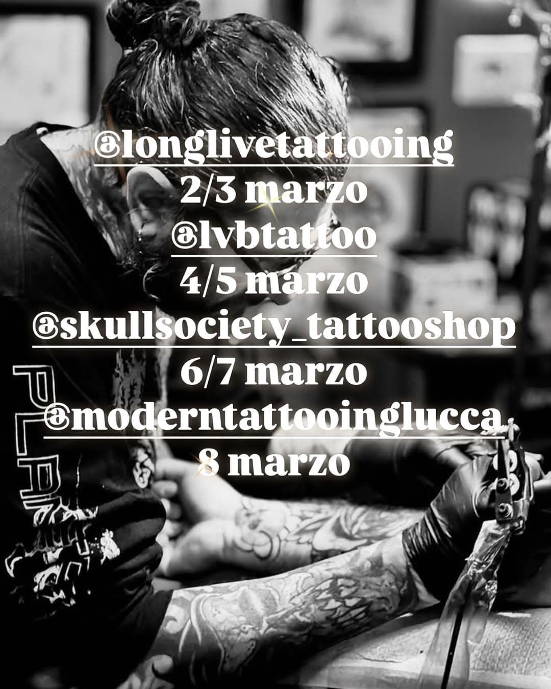 Dal 2 fino al 9 di marzo, saro’in giro fra la Toscana e l’Umbria. Se sei interessato a tatuarti ,mandami un messaggio in privato🤘🤝

2/3 marzo @longlivetattooing san casciano v.p.(Fi)
4/5 marzo @lvbtattoo arezzo 
6/7 marzo @skullsociety_tattooshop perugia
8  marzo @moderntattooinglucca