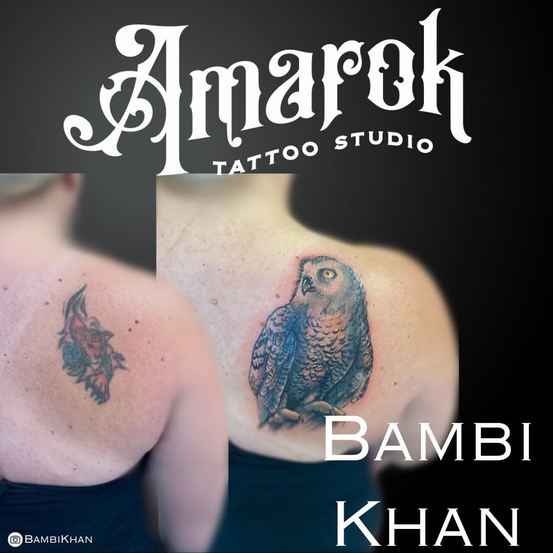 Here's a lil' secret we’re gonna let you in on... 🤫

Bambi enjoys cover ups.. like really enjoys them. 

Bring her your old, tired, worn out tattoos and let her help you breathe new life into them. 

Head to our webpage and fill out our request form to get into the shop to see Bambi!