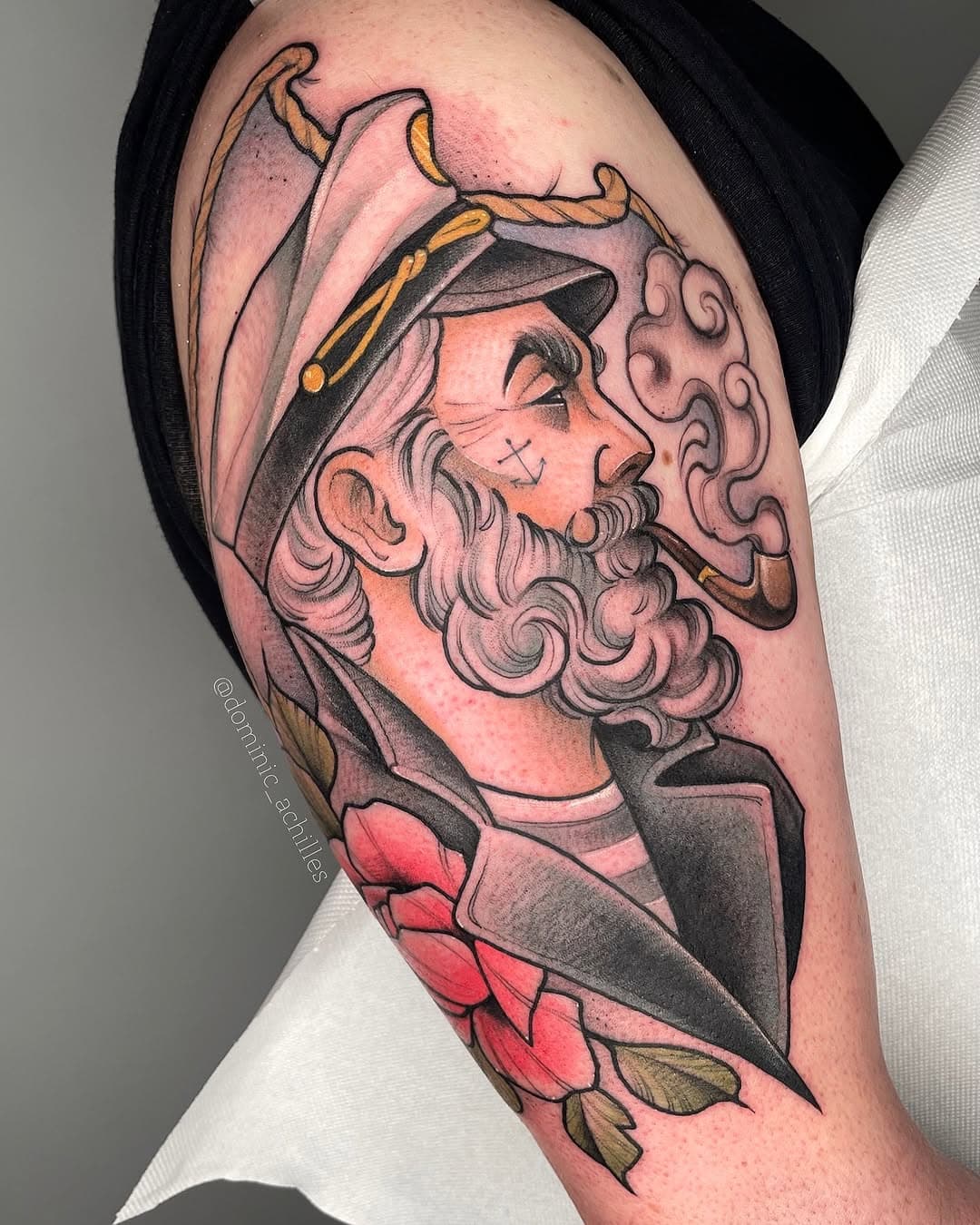 Für Moritz ⚓️ – Danke dir! 

#seemanntattoo #sailortattoo #maritim #kapitän #matrose #bearded #beardedtattoo #neotraditionaltattoo #neotraditional #neotrad #stuttgarttattoo #boldaslovetattoo #dominicachillestattoo