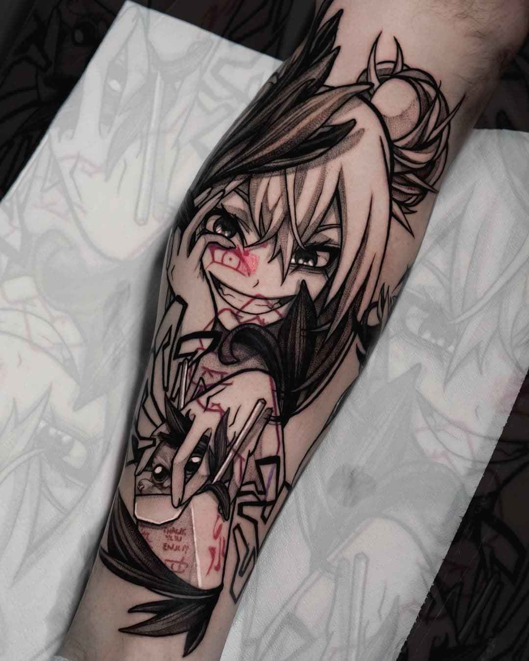 (っ˘̩╭╮˘̩)っ .,..トガヒミコ.,..,. (｡T ω T｡) 

Berlin 🇩🇪February/March
_____________________________________________
#inkedup
#blacktattoo #animetattoos #blackworkerssubmission #animemasterink #blackworkers_tattoo #btattooing #thedarkestwork #blackworkershero #darkartists #berlintattoo #berlintattooers #berlintattoos #mangatattoo #otakutattoo #onlythedarkest #amazingink #animetattoo