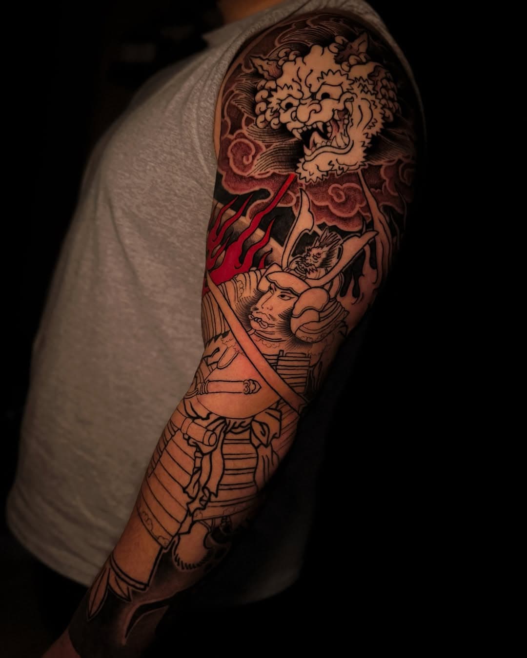 Shuten Doji vs Minamoto no Raiko sleeve I’ve been working on for Jacob. Thank yall for trusting me with such insane projects, can’t wait to do more like these!
.
#irezumi #irezumicollective #japanesetattoo #procreate #flashtattoo #texasinked #tattooshop #houstontattoo #tattoodesign #japanesetattoo