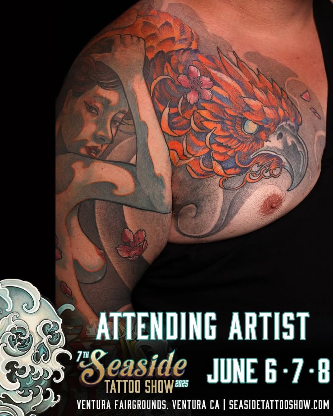 We’re thrilled to welcome back @gabrieltenneson, owner and artist at @transformationgallery in Springfield, Missouri, to the 7th Seaside Tattoo Show on June 6-8! Gabriel, who created the poster for our 3rd show, continues to impress with his realism, attention to detail, and freehand approach, blending classical and modern techniques.

If you’d like to book some time with Gabriel, contact him directly—save yourself a trip to Missouri and book your tattoo appointment for this June at Seaside! 🏝️

🎟️ Grab your tickets now—link in bio! Prices increase at the door.

#ventura #venturabeach #tattooshow #tattooideas #tattooinspiration #tattooartist #tattooflash #blackandgrey #tattoosofinstagram #tattooshop #tattoolove #tattooconvention #worldtattooevents #originalart #socal #socalevents #gabrieltenneson #losangeles #realism #tattoocommunity #gettattooed