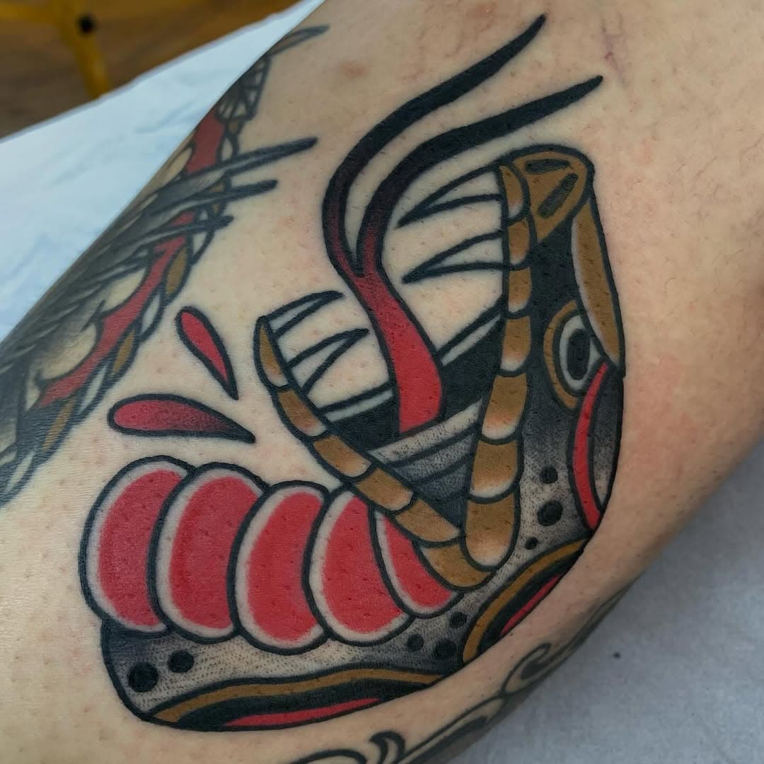 #tattooundergroundsp #snaketattoo #cobratattoo #oldschooltattoo #eduardotrigueiro #tattoo #tatuagem