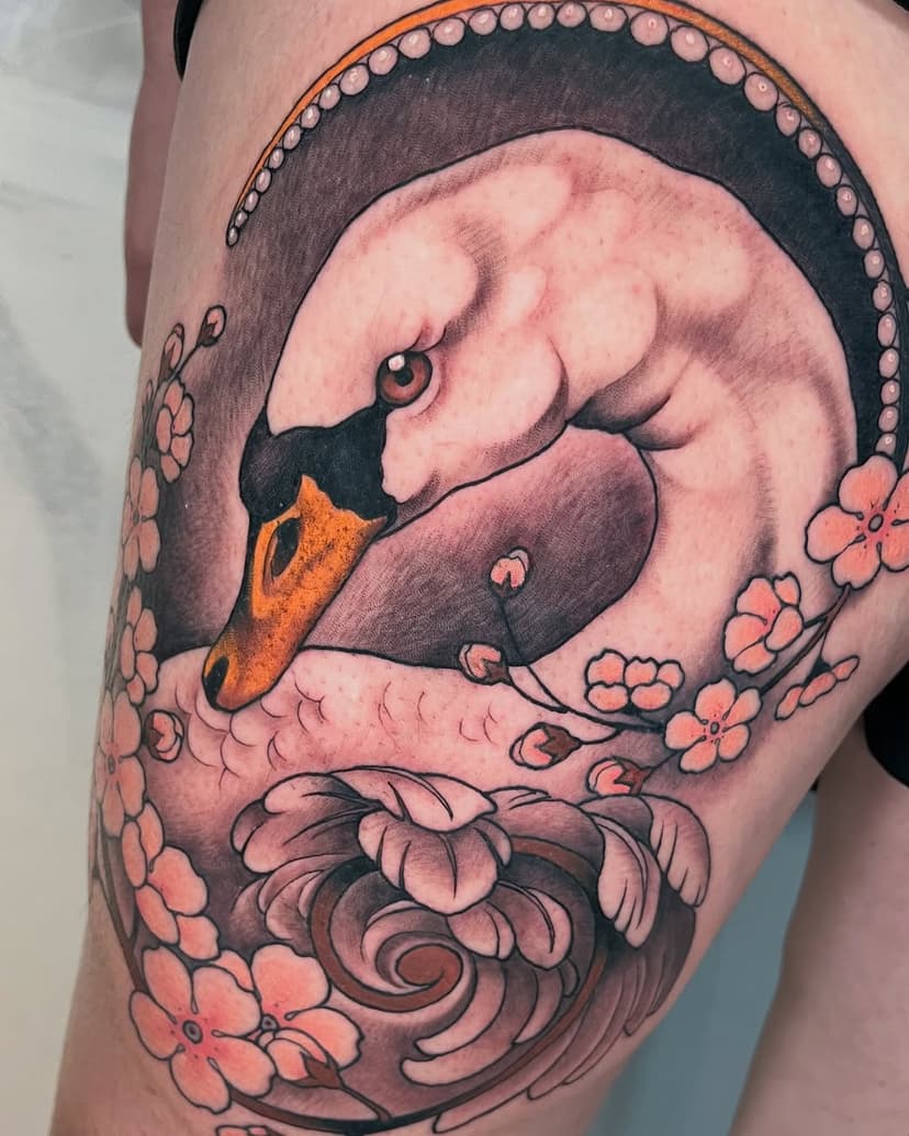 Cisne com flores de cerejeira neo tradicional feito para a Jaqueline.
Obrigado pela confiança. (:

#neotradicional #neotraditionaltattoo #neotraditional #neotradsub #swan #swanlake