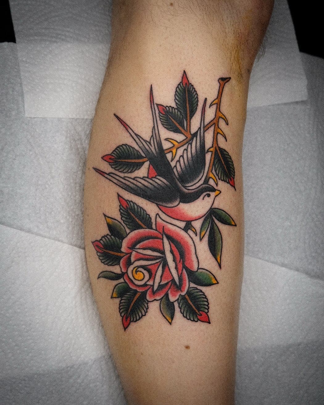 Thanks for your Trust 

More like these please 

#traditionaltattoo #classictattoo #mannheimtattoo #hamburgtattoo #berlintattoo #swallowtattoo #rosetattoo #daggertattoo