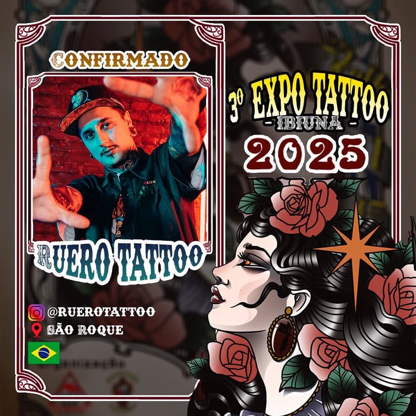 ARTISTA CONFIRMADO @ruerotattoo BEM-VINDO a nossa edição de 2025