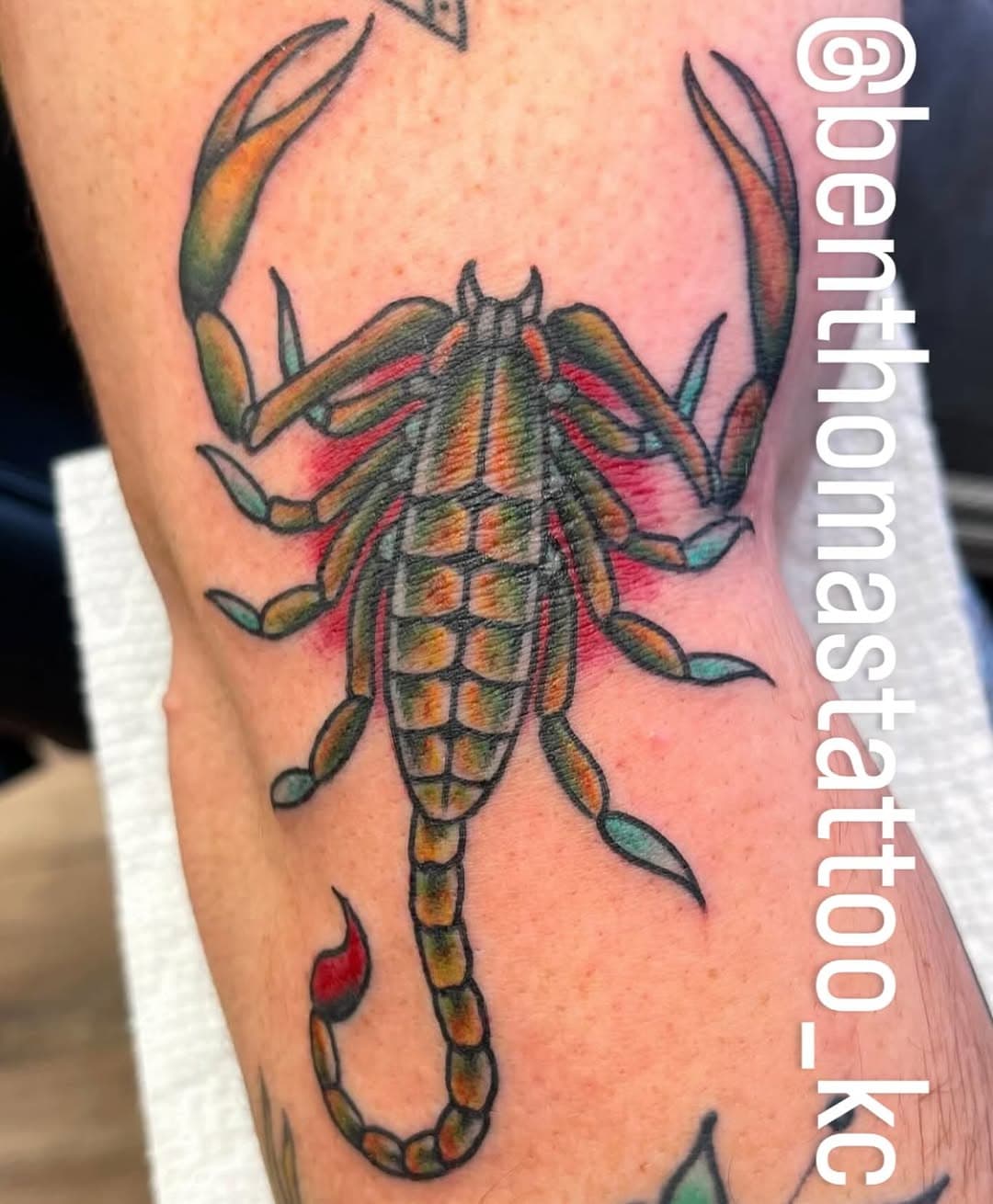 Recent from @benthomastattoo_kc #leessummit #dtls #kcmo #lsmo #yourstruely #downtownleessummit #strotherdistrict #leessummitoriginal #bestinkc #kansascity #leessummittattoo #leessummittattooshop #first #scorpion #tough #traditionaltattoo