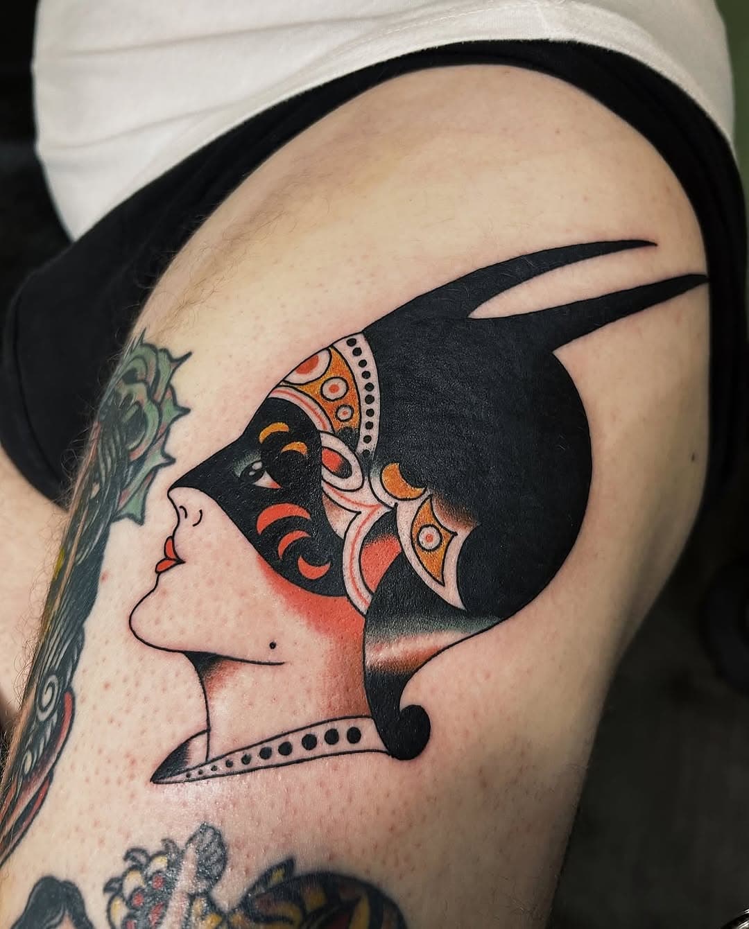 Tattoo by Rich @tat_2_rich .
👹.
👹.
👹.
#richhadleytattoo #traditional #traditionaltattoo #classic #newhaven #ct