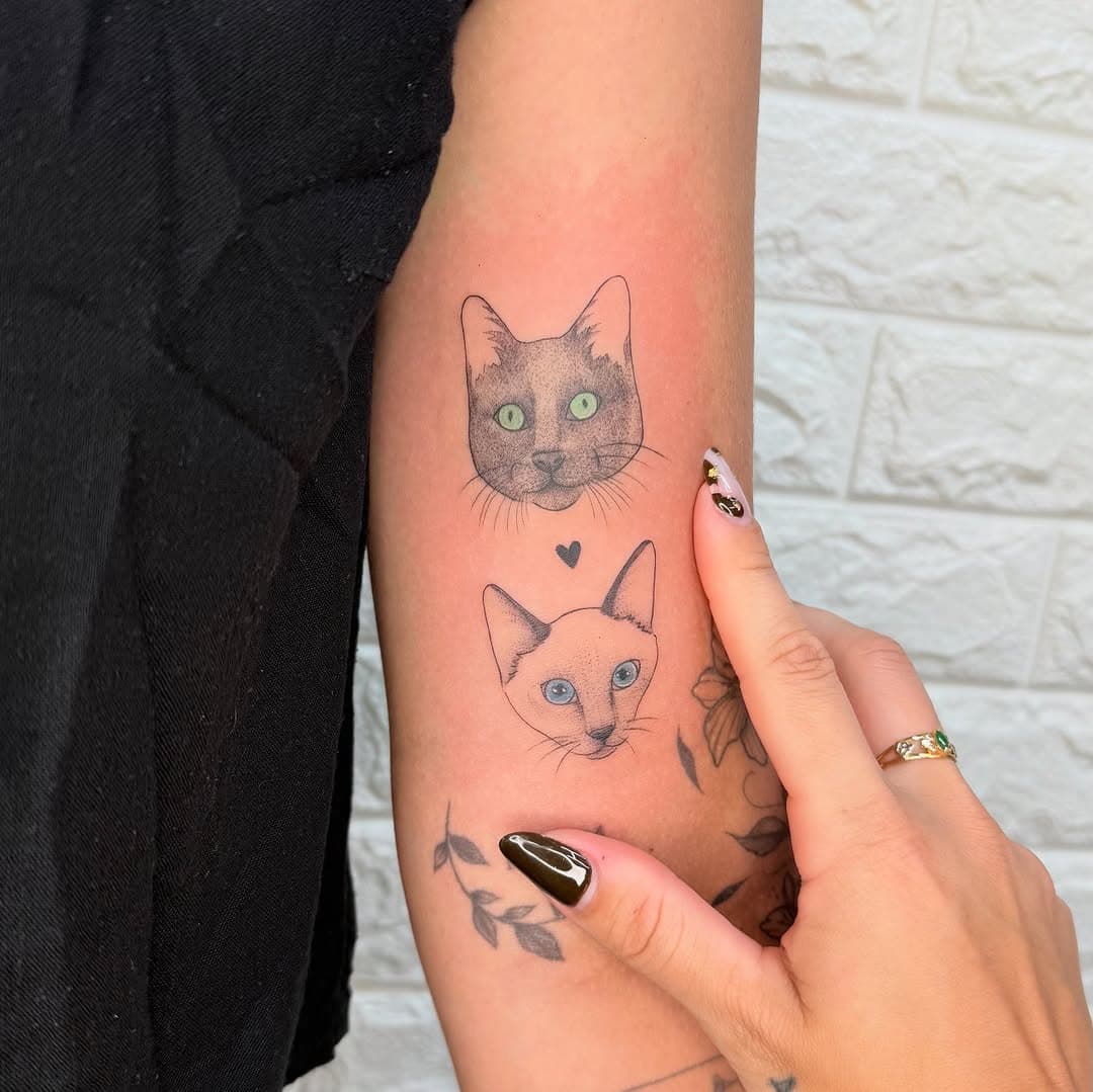 Desenho criado para homenagear o José e o Léo 💞

#pet #tatuagemgato #fotografiatattoo #tatuagemfoto #tatuagemfeminina #tatuagemdelicada #gato #cattattoo #tattoocat