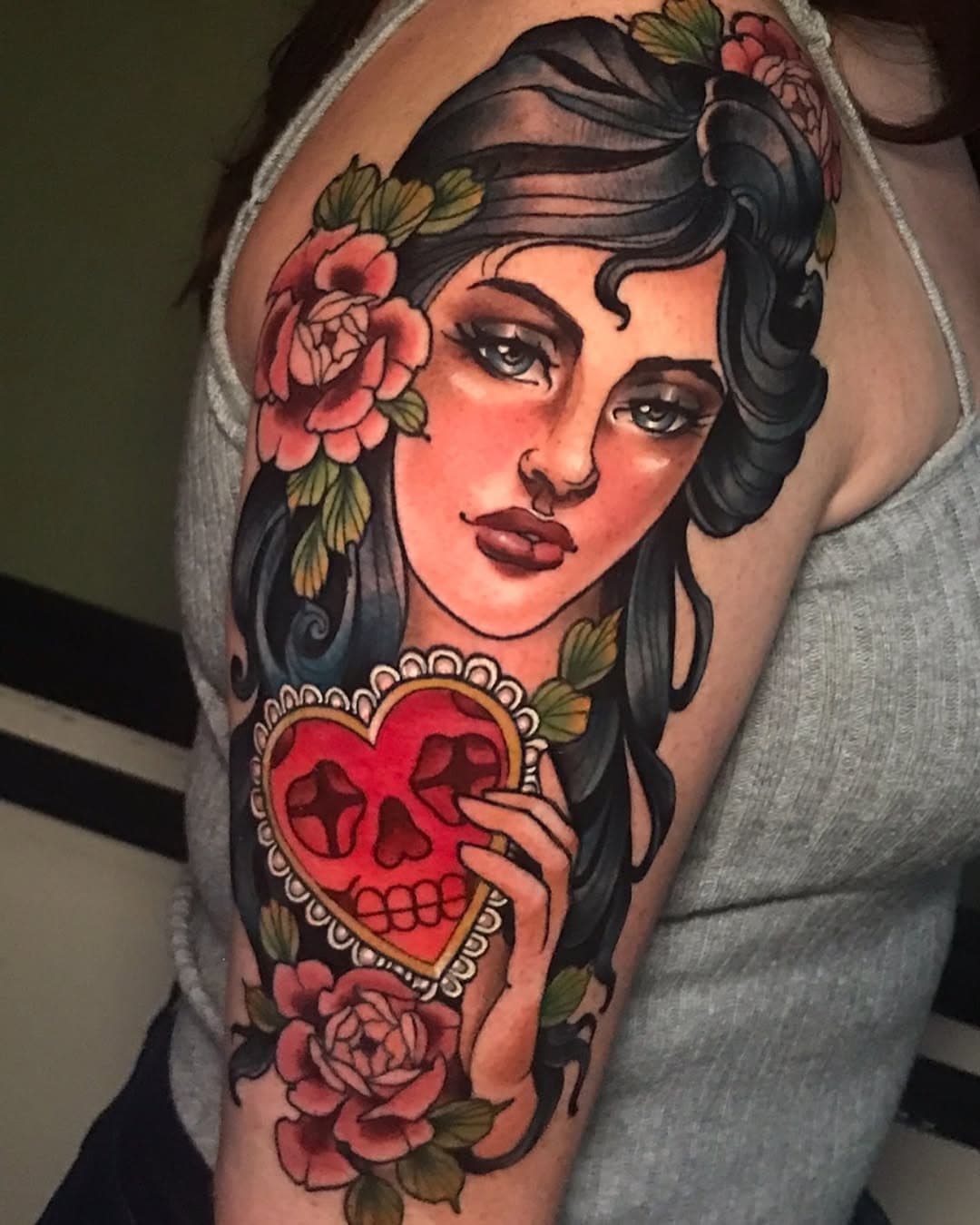 Throwback to this ultra romantic tattoo I made for Trista a few years ago 💌
She’s settled in well! Had a small touchup session when we added another rose beside her hair last year, but my pictures came out horrible. All my clients know of my struggles with my phone camera, but this year’s the year yall! 😂
.
.
#romantictattoo #ladyheadtattoo #girlheadtattoo #lovetattoo #valentinestattoo #neoromantic #neotrad #neotradtattoo #neotraditional #neotraditionaltattoo #atlantatattooartist #neotraditionalworldwide #neotradworldwide #neotradtattoousa #neotradtattooglobal #tattoosnob #superbtattoos
