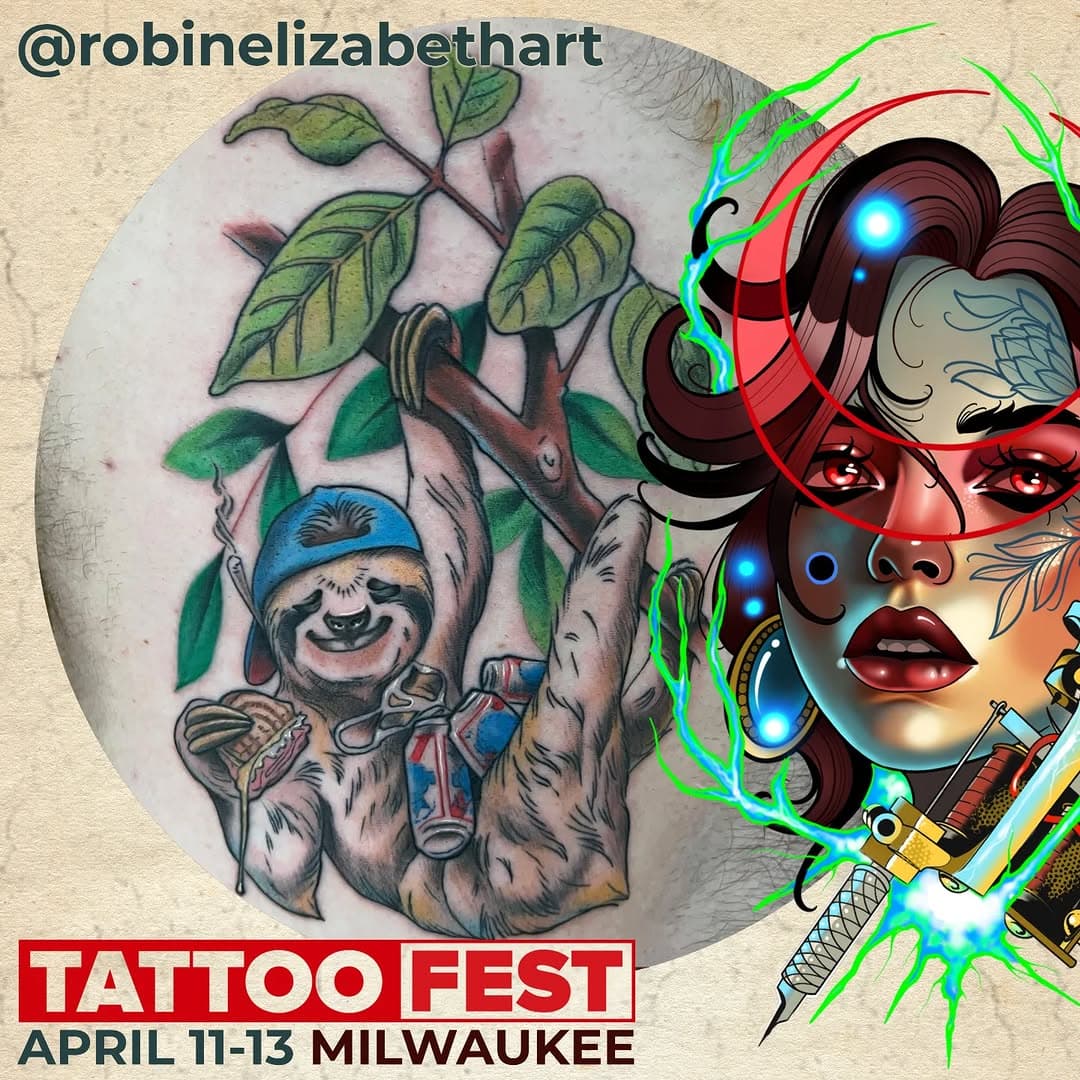 Artist: @robinelizabethart
@milwaukeetattoofestival 
April 11-13, 2025 at the Baird Center
Purchase your tickets by visiting milwaukeetattoofestival.com or clicking the link provided in our bio.