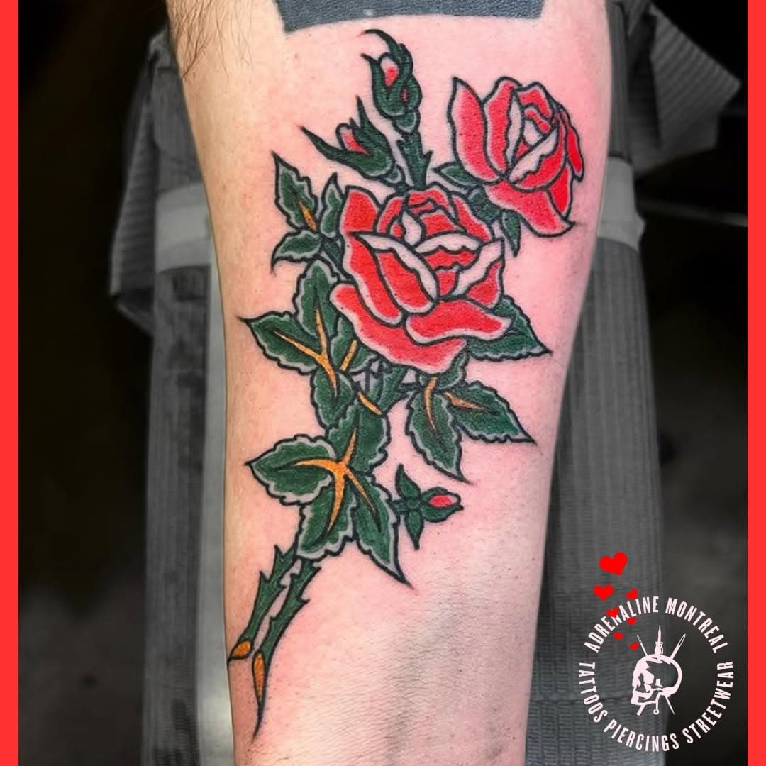 Get yourself something that will *actually* last forever 👀

Beautiful bold roses by @olaf_shichiri 

Happy love day! 
.
.
.
.
.
.

#rosetattoo #traditionalrosetattoo #tradtattoo #montrealtattoo #montrealtattooartist #mtltattoo #boldwillhold #love #montreal