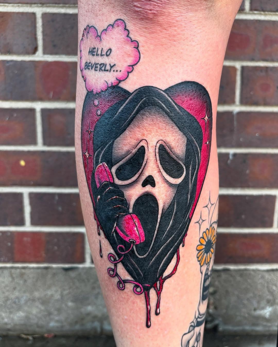 Ghostface dedicated to this lovely client’s daughter, Beverly 🖤
•
•
•
#tattoo #tattooart #ghostfacetattoo #screamtattoo #colortattoo #coloradotattooartist