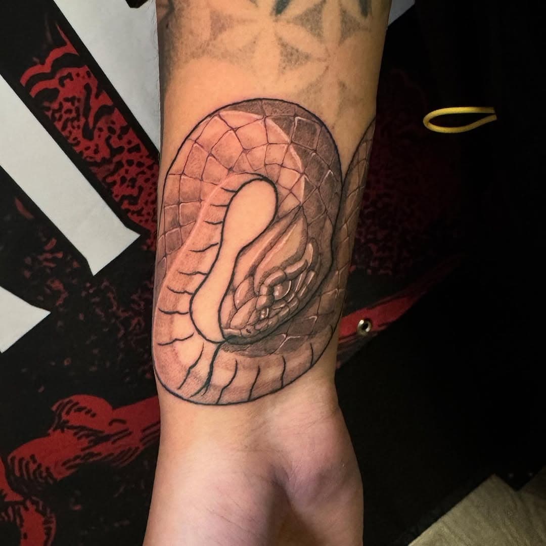 Another little Snek for @blinkiniki 
Feel like Im finally refining my individual snake style, would love to do more! 
Dm me for availability, lets make something awesome!

#tattoo #snek #snake #snakesgetdiscounts #blackandgrey #inked #inkedgirls #yearofthesnake #delicate #custom #art #losangelestattooartist #sfv