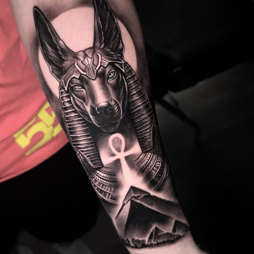 THE POWERFUL MEANING OF ANUBIS TATTOO 🏺

Anubis, the Egyptian god of the dead and spiritual protection, symbolizes strength, justice, rebirth, and mystery. He guided souls in their transition to the afterlife, ensuring balance and protection. An Anubis tattoo represents transformation, resilience, and a connection to the unknown.

If you’re looking for a symbol of protection, power, and rebirth, this might be the perfect choice for your next tattoo! ⚡

📍Book your session and carry an ancient meaning on your skin!

#AnubisTattoo #EgyptianTattoo #TattooMeaning #TattooArt #TattooIdeas #TattooLife #AnubisPower #BlackworkTattoo #RealisticTattoo #TattooAddict