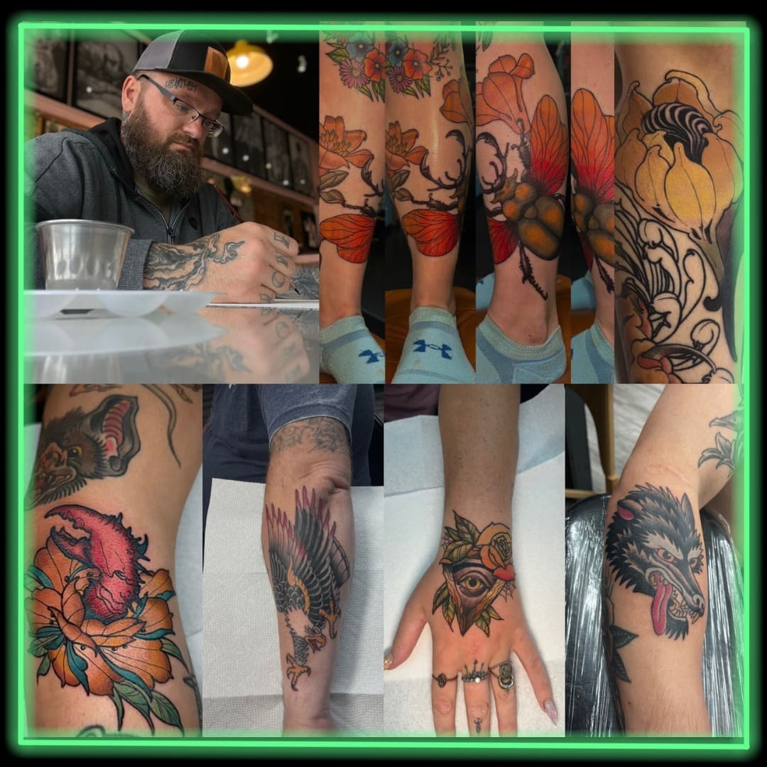 🌟 Officially Welcoming Web to the Atomic Frog Tattoo Team! 🌟
We’re so excited to officially welcome Web! For the past year and a half, Web has been a pivotal part of our sister shop full-time and spent one week each month here at Atomic Frog. Now, we’re thrilled to announce that Web has officially made the move to join us full-time at Atomic Frog!
Originally from Georgia, Web is a talented and diverse tattoo artist with a passion for Neo-Traditional and Traditional tattoo styles.

Here’s a few words from Web:
“Excited to announce that I’ve officially joined the Atomic Frog Tattoo family! 🐸🎉 It’s an honor to be part of such a talented crew, creating art that truly speaks to each individual. This is the next chapter in my tattoo journey, and I couldn’t be happier to continue doing what I love in such an inspiring space.

If you’re looking to bring your tattoo ideas to life, let’s make it happen together! Feel free to reach out or swing by Atomic Frog Tattoo to book your next piece. Let’s create something unforgettable! 🌊✨”

We’re so proud to have Web on the team full-time. We can’t wait for you to experience his incredible work. Be sure to check out his portfolio and give him a follow. Show him some love at  @webartmofo!
#afdestin #inkedaf #destin #destinfl #destinflorida #destincommons #atomicfrogtattoo #atomicfrog