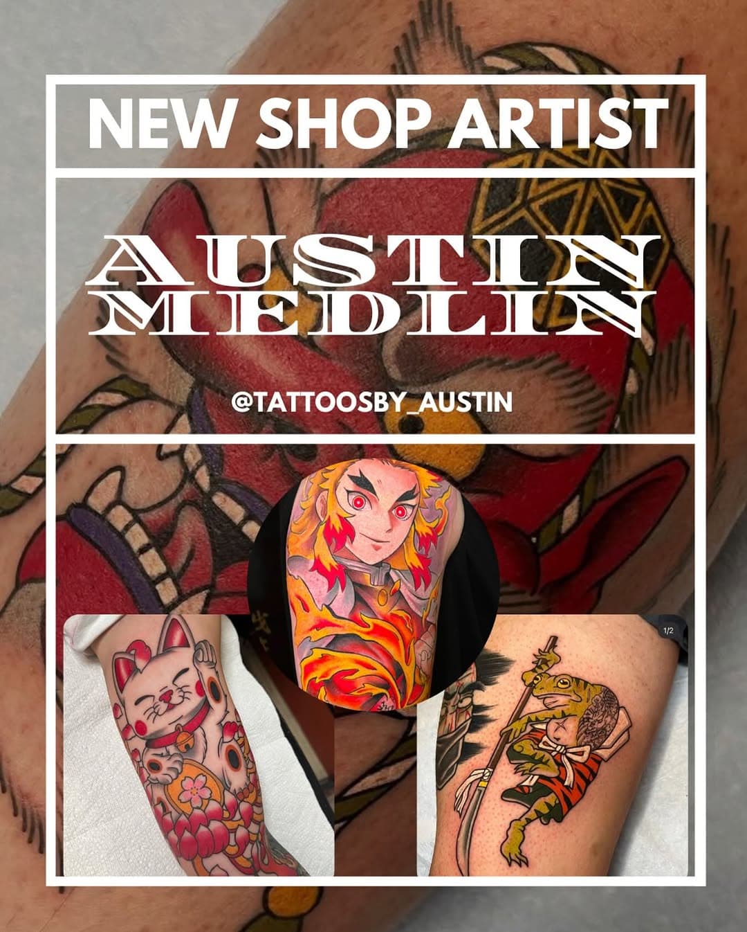 ➡️➡️ NEW RESIDENT ARTIST!!!⬅️⬅️
Austin will be starting this coming Monday. 
You can book with him through DM @tattoosby_austin or Email austingartontattoos@gmail.com. 

#austintattoo#austintattooshop#atxtattoo#atxtattooshop#atx#austin#austintattooartist#atxtattooartist#texastattooartist