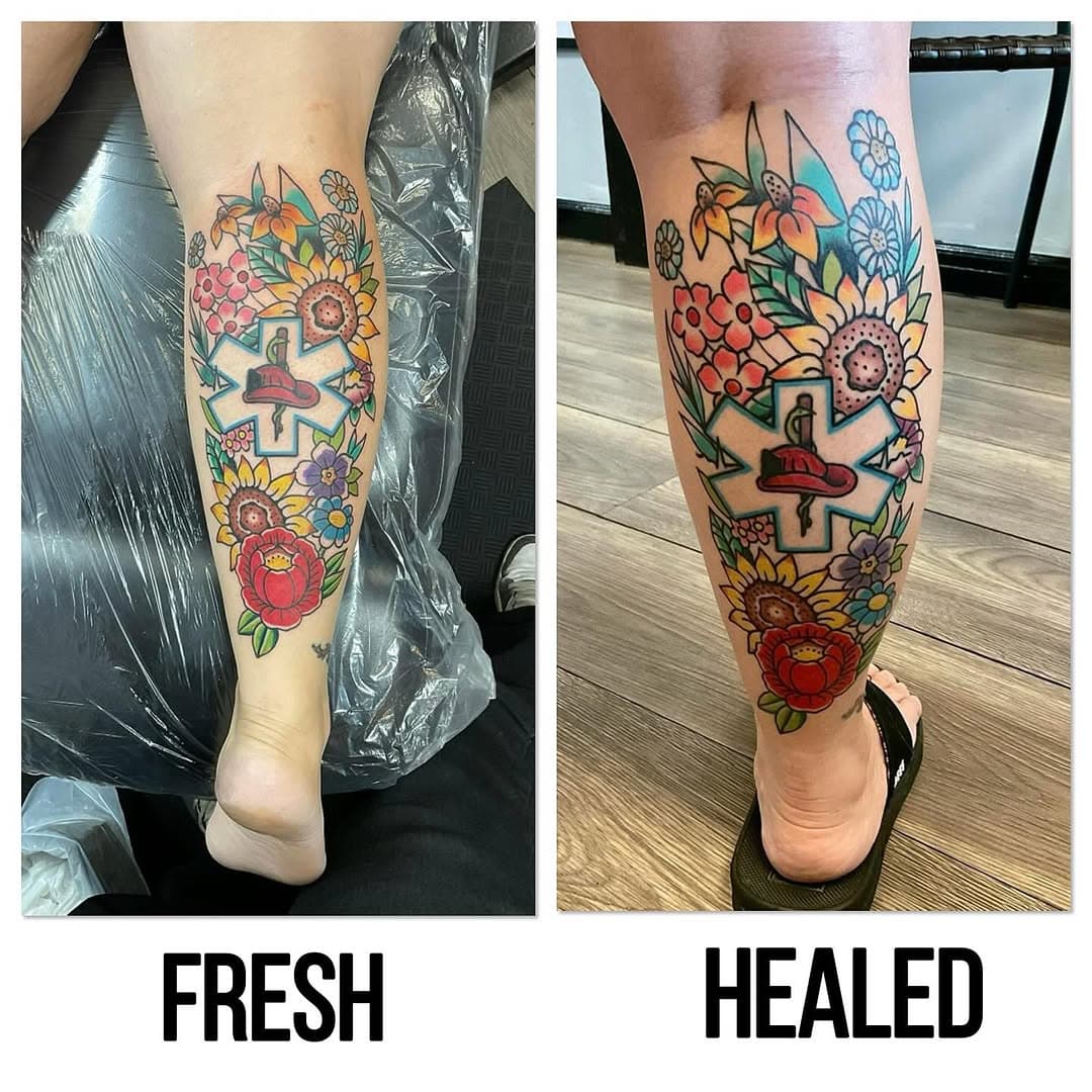 Fresh vs healed on this really fun floral leg tattoo. Thank you for the trust @brittoc9289 🙏

@pandorasboxtattoostudio 
171 Broadway Port Ewen, NY 12466
Tuesday-Saturday 10am-6pm

#tattoo #freshtattoo #healedtattoo #freshvshealed #freshvshealedtattoo #portewen #esopus #hudsonvalley #ny