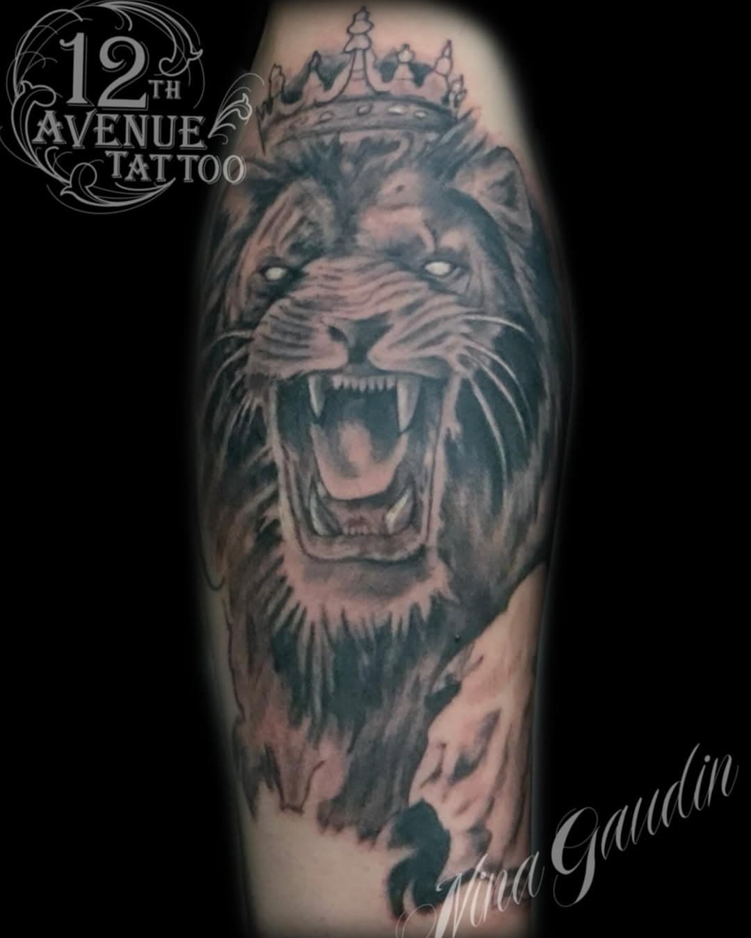 Lions forge their paths when the males mature enough to leave home and join another pride to compete for control of them and defend their territory. 
This customer is a traveling construction worker who wanted to add to his current script tattoo. Hopefully this lion will give him strength in his adventures and help him remember that home sometimes changes but if he keeps himself strong he can have pride wherever he goes! 

He had to stop for the day at this point but we got a great first session in. The plan is to finish up in a couple of months when he is due to return and have more time! 

I LOVE doing animal tattoos!!

To get your own empowering animal tattoo, friendly familiar, or anything else that makes your heart happy, get your appointments set now! 

Call or text
208-461-1478 , to get on the schedule now, or fill out a consultation form and we will contact YOU! 

https://docs.google.com/forms/d/e/1FAIpQLSe5q8GZvAq6ilyRhMuGILytwEdeCvZlgtcMw-7okBypI_CtiA/viewform

Can’t wait to see you soon 💕💕

@12thavenuetattoo @tattoosbynina @ally_does_tattoos @incubientreri 

#12thavenuetattoo #tattoosbynina #idahotattoolady #idahotattooers #idahotattooartist #canyoncountytattoo #nampasbest #colortattoo #nampatattooshop #boise #meridian #nampatattooartist #colortattooartist #blackgreytattoo #nampatattooer#empowermenttattoo #lion #lionforearmtattoo  #femaletattooartist #auntnina #liontattoo