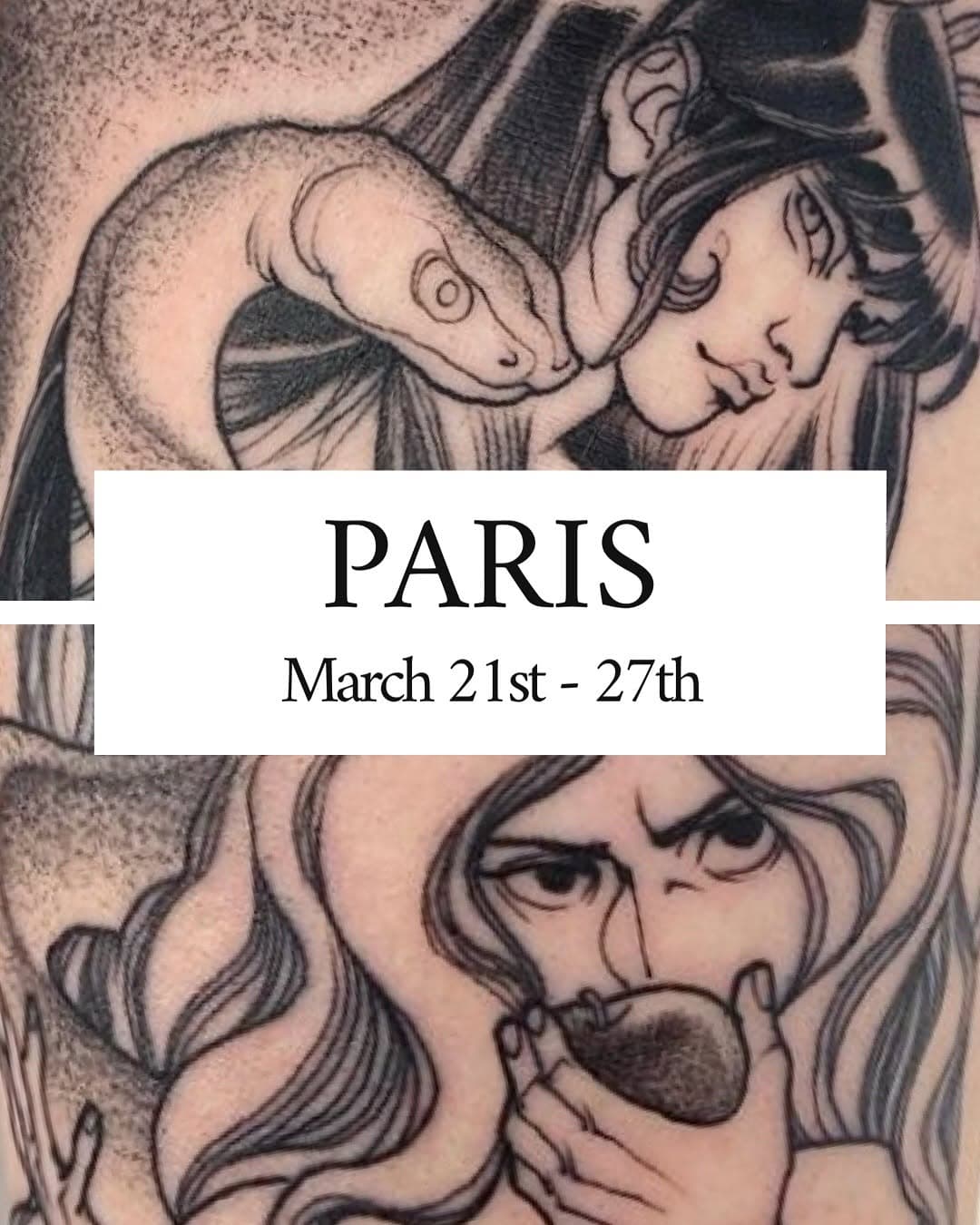 🇫🇷Paris ! 
Agenda ouvert du 21 au 27 mars, liste d’attente ouverte également. 
Pour réservez un créneau, complétez la booking form via le lien dans ma bio. 
Une fois le projet passé en revue avec mon assistante vous devriez recevoir une réponse dans les jours qui suivent. Si vous êtes sur la liste d’attente, mon assistante vous contactera prochainement pour discuter d’un éventuel rdv. Merci !
.
🇫🇷Paris! Now booking from March 21st to 27th.
To request an appointment, please complete the tattoo request form which is linked in bio. 
Once my assistant and I review your form, you should receive an email response within a few days. If you are already on the waiting list, my assistant will contact you shortly to discuss a possible appointment. Thank you!
.
.
#tattoo #paris #paristattoo #london #londontattoo