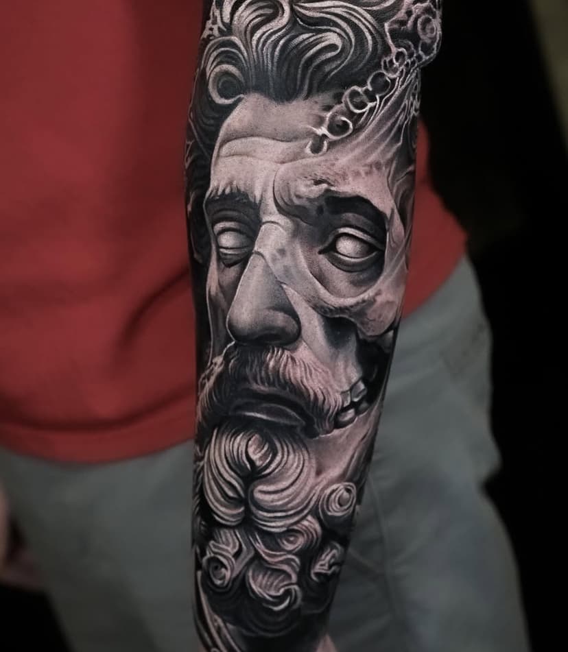 Marcus Aurelius 
.
.
.
.
PRO TEAM @fkirons @bheppo @allegoryink @emallaofficial
. 
.
#basilica #basilicatattoo #lvac #lasvegas #tattoo #hiramksas #hiramcasas #lasvegastattoos #blackandgreytattoo #lasvegastattooartist #bestofvegas #lasvegastattoers #realistictattoos #realism #tattoos  #customtattoo #inkmaster #inkspired #inked #toptattooartist #portraittattoo  #bheppo #fkironsproteam #surrealism #darkart