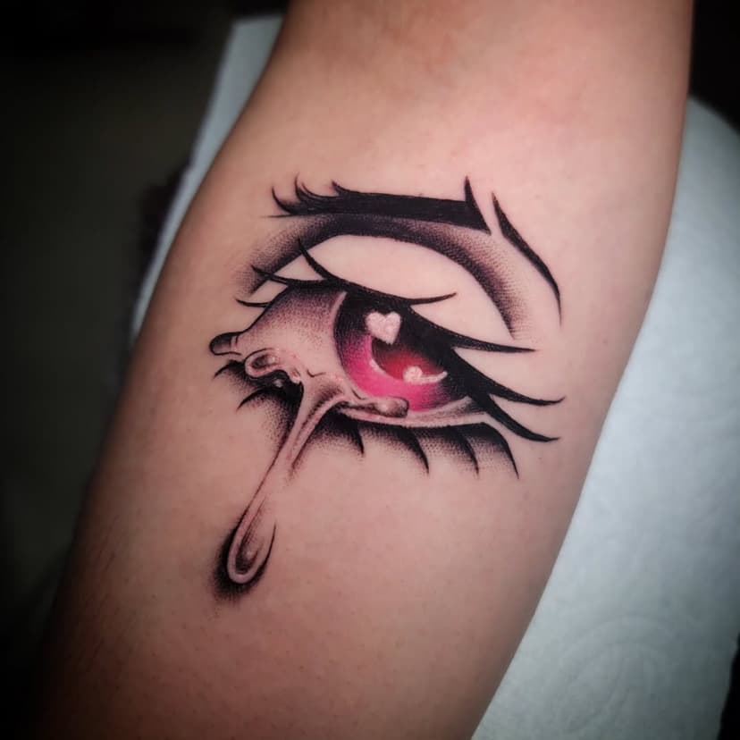 Real eyes, realize, real lies. 
Thanks @thatsupremedream for swooping one of my valentines day flashes 🥰 still got more available!
.
.
.
.
.
.
.
#lasvegasartist #lasvegastattooer #sincitytattoos #eyetattoo #valentinesday #flash #valentinestattoo #girlswithtattoos #makeart #neotrad #traditional #tattoo #girlwithtattoos