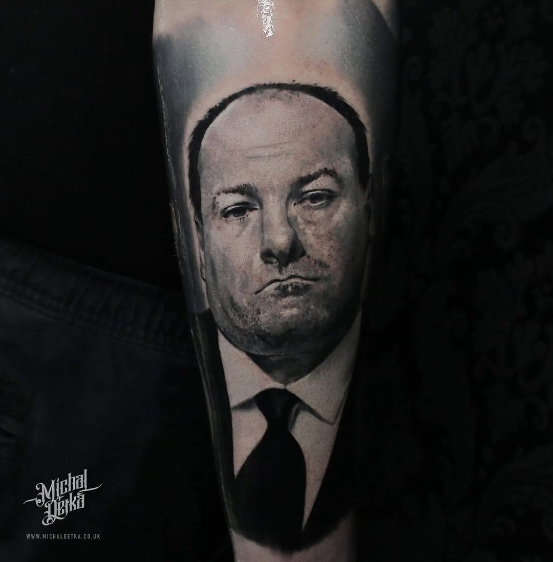 James Gandolfini Portrait made by @michaldetka #movietattoo #famous #hollywood #actors #liverpooltattoo #dopetattoos #liverpoolfc #uktattoo #uktta #soprano