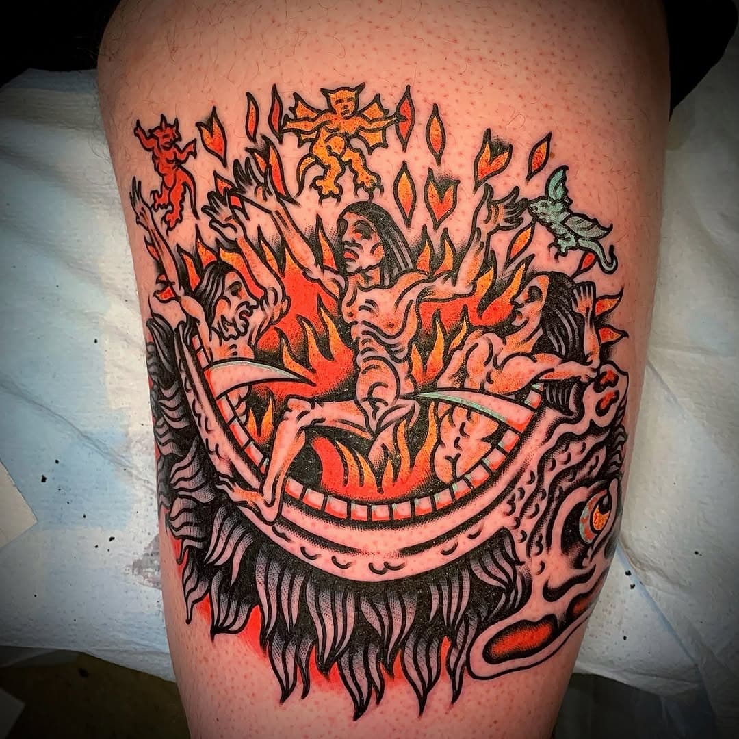 Subtle Satan
.
.
.
.
.
.
.
#blakemeeks #hotstufftattoo #hellmouth #medievaltattoo #darkmedievaltimes #brutaltraditional