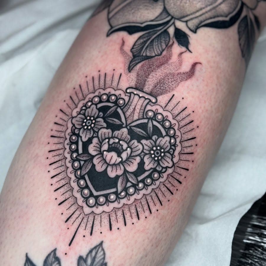 More like this please ❤️ #sacredheart #sacredhearttattoo #blackworktattoo #essextattoo #uktattoo #femaletattooartist