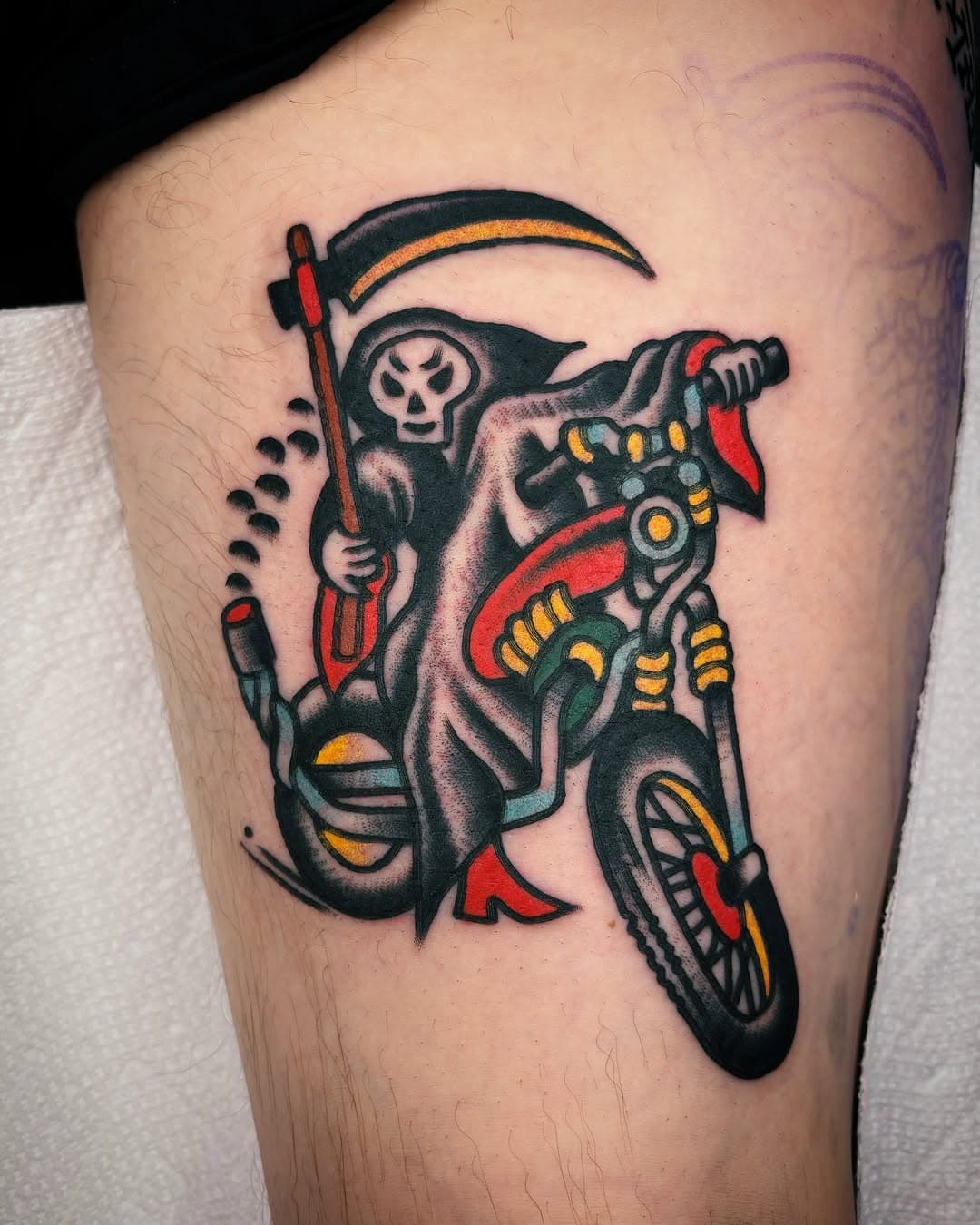 Vroom vroom 🏍️ thanks Craig! @baitshoptattoo