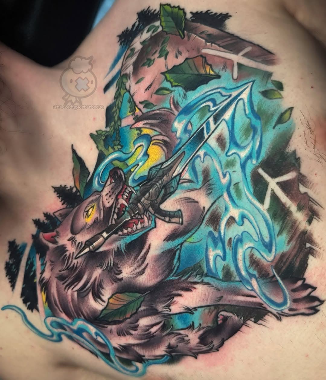 Sif from Dark Souls - First full chest piece I’ve done in like…a while? Maybe ever? 😭 I don’t even remember anymore. I’d be happy to take on more tho 🥴 Mostly healed aside from Sif here, total 3 sessions and about 10 hrs total complete! Thanks David !👊