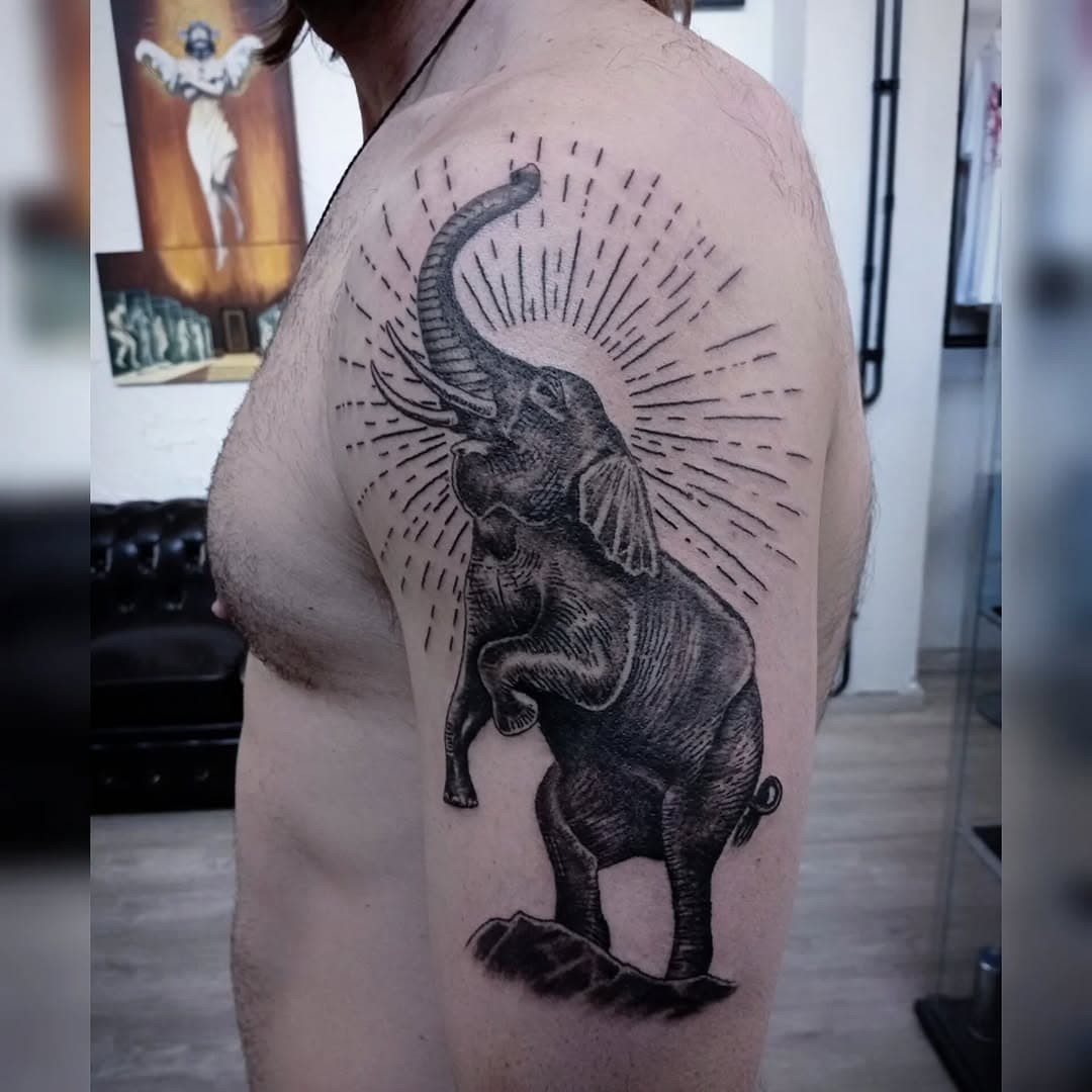 Done from @george_crossover with Emalla Grand and Emalla Eliot Cartridges 
__________________________
#ink #inked #realism #realismtattoo #elephant #elephanttattoo  @emalla.official @emalla.fiona @emalla.machine  #πατρα #emallaeliotcartridge #emalla #πατρα #vacay #maketattooingsafe  #patrastattoo  #tattoo #tattoos  #patra #greece #emallaproteam  #crossovertattoo #crossovertattoostudio #georgeapostolopoulos